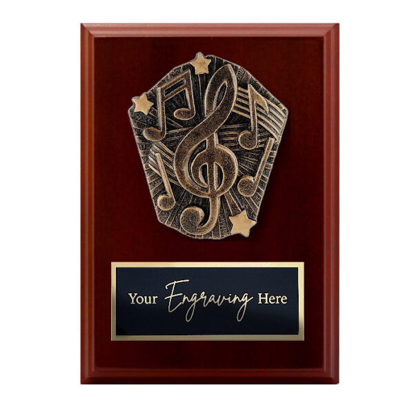 Cosmos Walnut Plaque Music