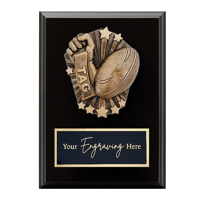 Cosmos Black Plaque Tag Footy
