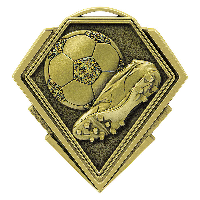 Diamond Football / Soccer Medal